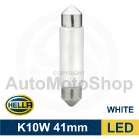LED K10W 41mm 5600K DayWhite SV8.5-8 Festoon C5W 6xdiodes 1gb Hella (Vācija) 8GL 178 560-571 auto spuldze 12V